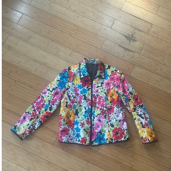 Laura Ashley Colorful Spring Jacket Sz. PM - Picture 3 of 7